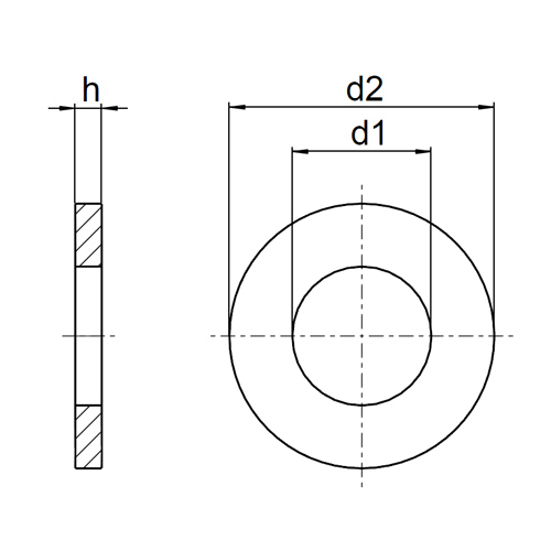 1x Unterlegscheibe M8 - Ø8,4 (DIN 9021 - Form A, VZ)