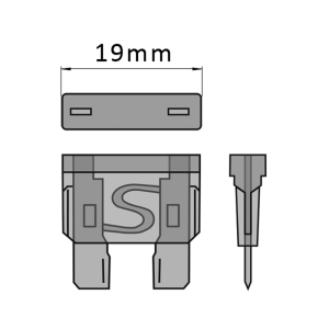 100tlg Sortiment KFZ Flachstecksicherungen STANDARD 1-40A (19mm)