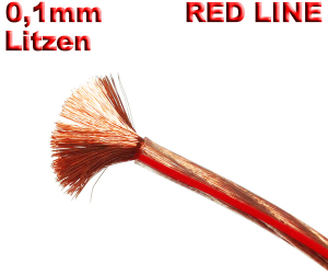 Lautsprecherkabel RED LINE  (Meterware, 2x1,5mm&sup2;)