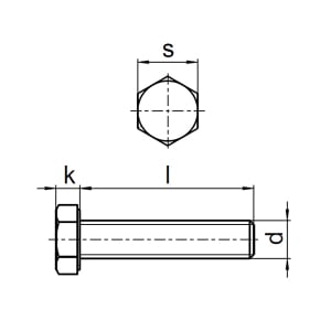 1x Sechskantschraube M12 x 25  (DIN 933 - 8.8,VZ)