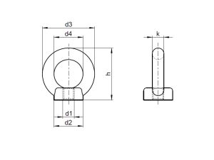 1x Ringmutter gegossen M6  (ähnl. DIN 582, A2)