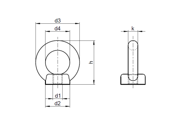 1x Ringmutter gegossen M8 (ähnl. DIN 582, A2)