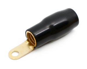 Ring-Kabelschuhe vergoldet für 25mm² M4  (schwarz)