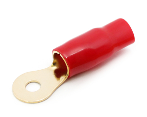 Ring-Kabelschuhe vergoldet für 50mm² M8  (rot)