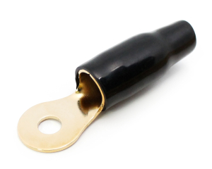 Ring-Kabelschuhe vergoldet für 70mm² M8  (schwarz)