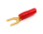 Gabel-Kabelschuh vergoldet für 2,5mm² M5  (rot)