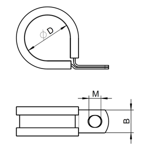 1x Rohrschelle RSGU 1. 6/9  (DIN 3016 - W1 Stahl verzinkt, EPDM)