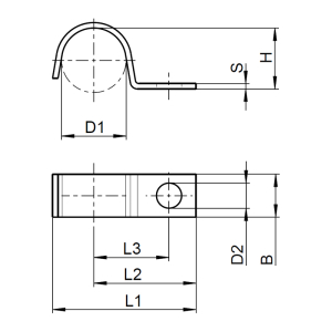 1x Kabelschelle Ø11  (DIN 72571 - A4 - Typ BSL W5)