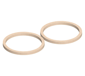 1 Paar MDF-Holzringe für 18"/46cm (universal)