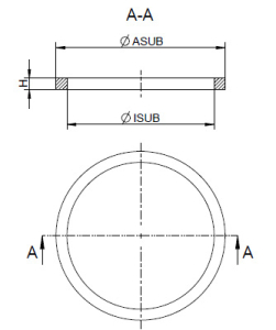 1 Paar MDF-Holzringe für 18"/46cm  (universal)