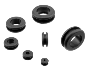 1x Durchgangstülle 6x9x12 - 1,0mm  (EPDM, schwarz, doppelseitig)