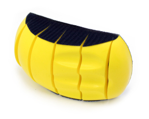 Handschleifblock flexibel geschlitzt gelb mit Klett (Schleifscheiben Ø150mm)