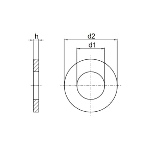 1x Unterlegscheibe M3 - Ø3,2  (DIN 9021 - Form A,...