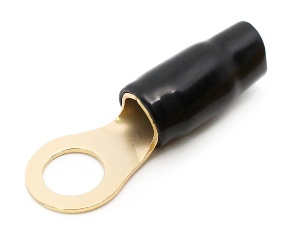 1x Ring-Kabelschuh vergoldet für 10mm² M12 (rot)