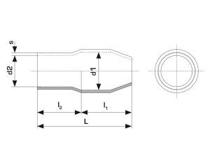 1x Isoliertülle 4-6mm²  (ES1 - rot)