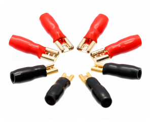 6,3mm Flachsteckhülsen vergoldet bis 4,0mm²  (rot)