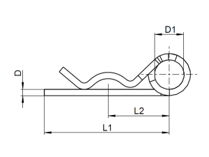 1x Federstecker Ø2x48  (DIN 11024-E, A2)