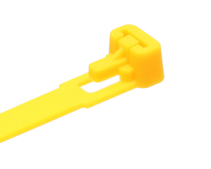 1x Kabelbinder PA6.6 gelb 100x7,6mm  (wiederl&ouml;sbar,...