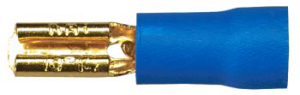Flachstecker 2,8mm vergoldet 1,5-2,5mm²  (10 Stück, blau)