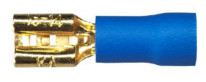 Flachstecker 4,8mm vergoldet 1,5-2,5mm²  (10 Stück, blau)