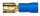 Flachstecker 4,8mm vergoldet 1,5-2,5mm²  (10 Stück, blau)