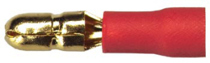 Rundstecker 4mm für Kabel 0,5 - 1,5mm²  (10 Stück, rot)