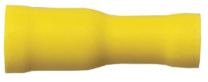 Rundsteckhülsen 6mm für Kabel 4-6mm²  (10 Stück, gelb)