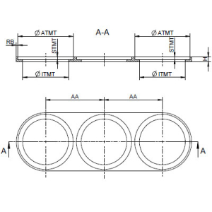 1 Paar individuelle MDF Aufnahmen  (3x TMTs bis 16,5cm)