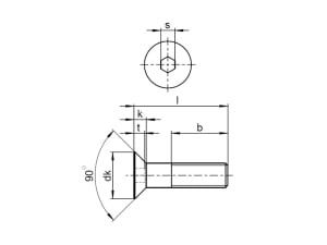 1x Senkschraube M3 x 30 (DIN 7991 - 8.8, VZ)