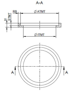 1 Paar MDF-Holzringe für 6,5"/16,5cm  (versenkt, ohne Falz)