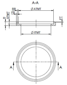 1 Paar MDF-Holzringe für 6,5"/16,5cm  (versenkt, mit Falz)