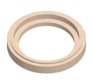 MDF-Holzring f&uuml;r 4&quot;/10cm  (versenkt, mit Falz)