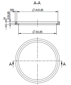 1 Paar MDF-Holzringe für 12"/30cm  (versenkt, ohne Falz)