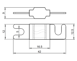 Mini ANL-Sicherung vergoldet  (30 Ampere)