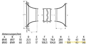 Intertechnik Außentrompete JET-SET 70 AT für...