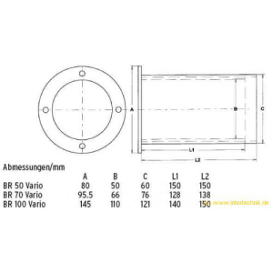 Intertechnik Bassreflexrohr Varioflex BR 70 V