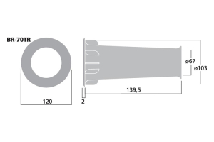 Monacor Bassreflexrohr BR-70 TR