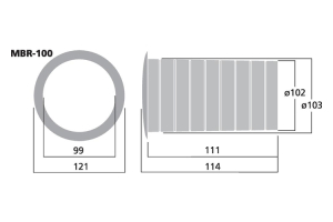 Monacor Bassreflexrohr MBR-100