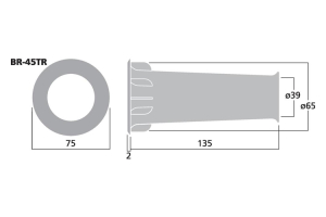 Monacor Bassreflexrohr BR-45 TR