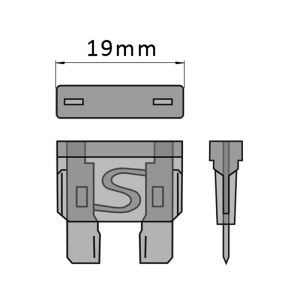 1x ATO-Flachstecksicherung  (3 Ampere)