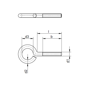 1x Ösenschraube M5x25  (Art 9078, VZ)
