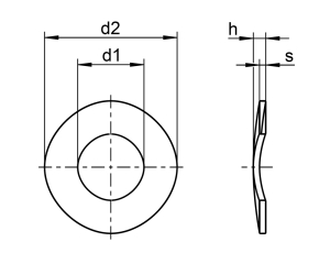 1x Federscheibe M7 - Ø7,4 (DIN 137 - Form B, A2)
