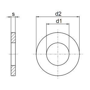 1x Unterlegscheibe M42 - Ø43,0  (DIN 125 - Form A,...
