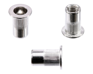 1x Einnietmutter M3x10  (Flako, Rundschaft offen,...