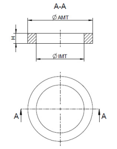 1 Paar MDF-Holzringe für 5"/13cm  (universal)