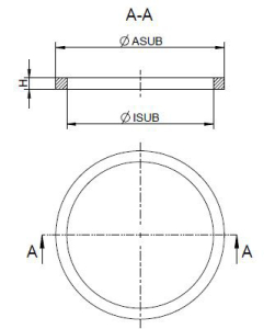 MDF-Holzring für 8"/20cm  (universal)