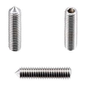 1x Gewindestift M5x6  (DIN 914 - ISK & Spitze, A2)