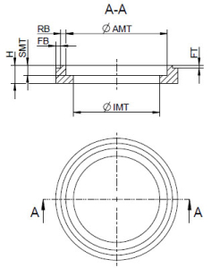 MPX-Holzring für 4"/10cm  (versenkt, mit Falz)