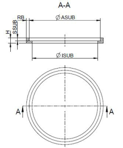 1 Paar MPX-Holzringe für 8"/20cm  (versenkt, ohne Falz)