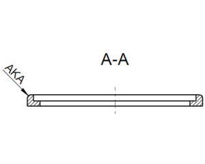 1 Paar MPX-Holzringe für 12"/30cm  (versenkt, ohne Falz)